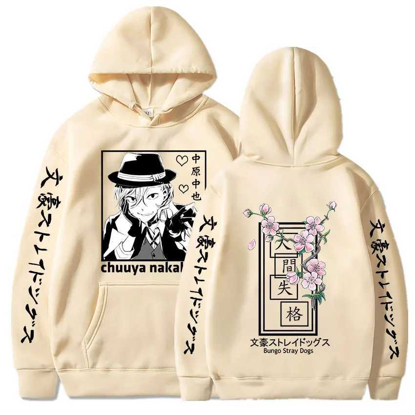Harajuku Anime Bungo Stray Dogs Nakahara Chuuya Hoodies For Men Women Oversized Hoodies Harajuku Y2k Streetwear Sweatshirt W250117