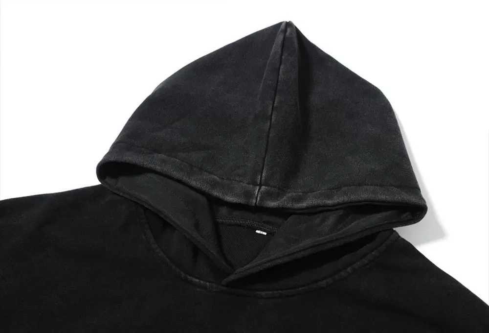 Y2K Hoodie Mens and Womens Harajuku Street Clothing Loose Couple Pullover Hooded Zippered Top Washed Top W250117