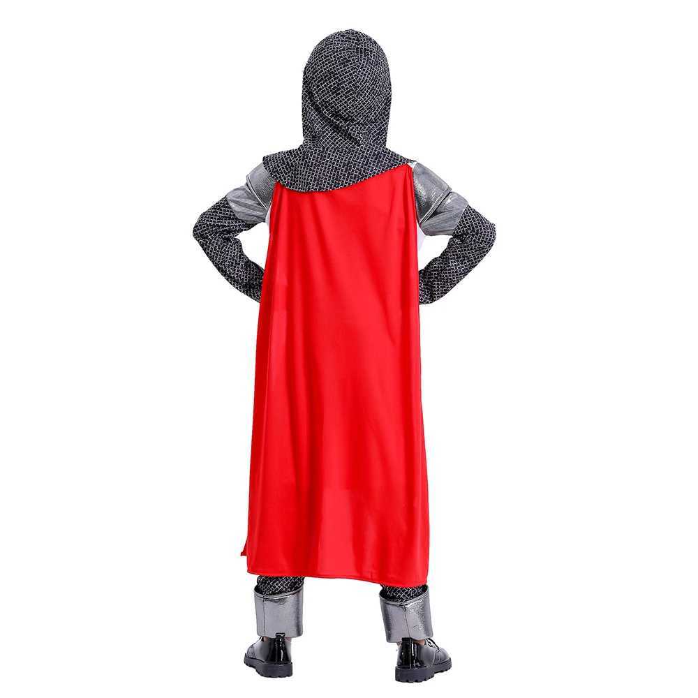 Deluxe Medieval Crusader Templar Knight Cosplay Costume For Kids Outfit Suits Boys Halloween Carnival Party W250117