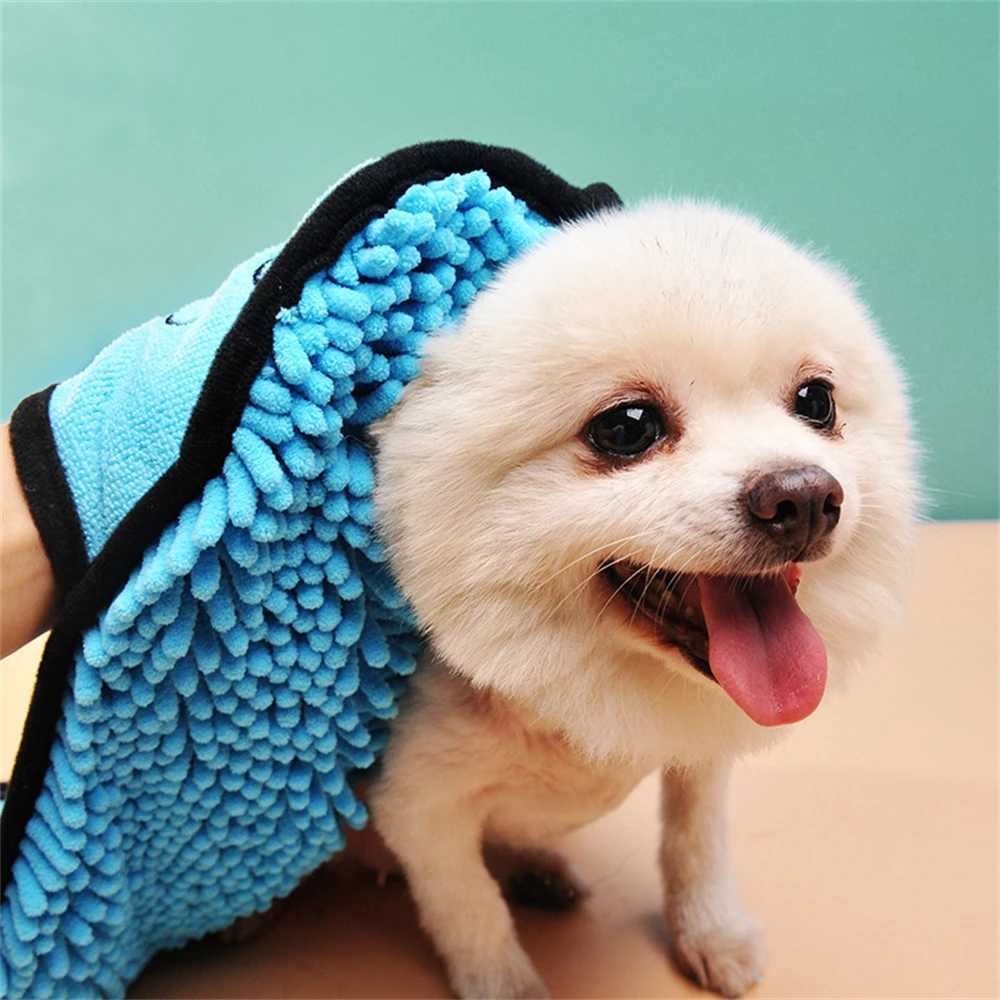 Cats and Dogs Towel Soft Fiber Super Absorbent Quick Dry Pet Bath Towel Convenient Pet Cleaning Washcloth Home Puppy Accessories M250118