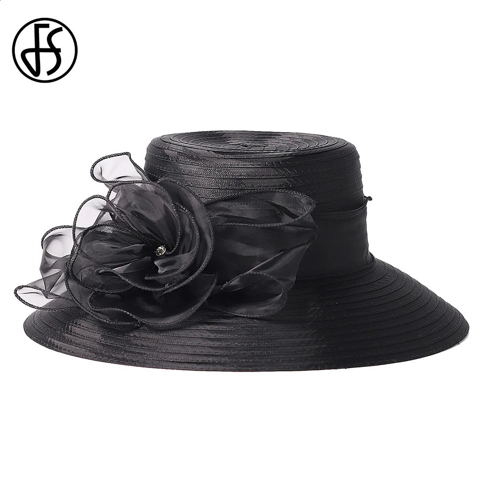 Womens Lady Derby Dress Church Cloche Hat Floral Bucket Wedding Bowler Hats Kentucky Wide Brim Occasion Royal Races Sun 250118