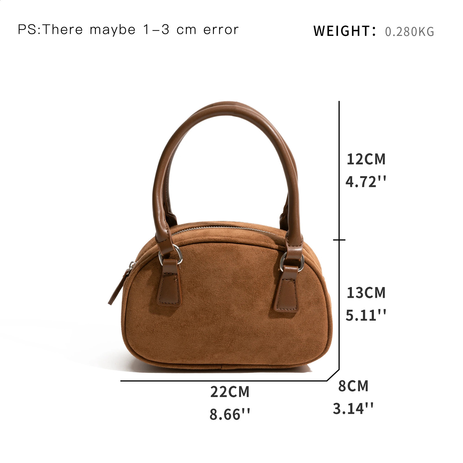 MABULA Vintage Small Bowling Hobo Bag Faux Suede Fabric Autumn Winter Shoulder Phone Purse Long Strap Lady Boston Pouch 250122