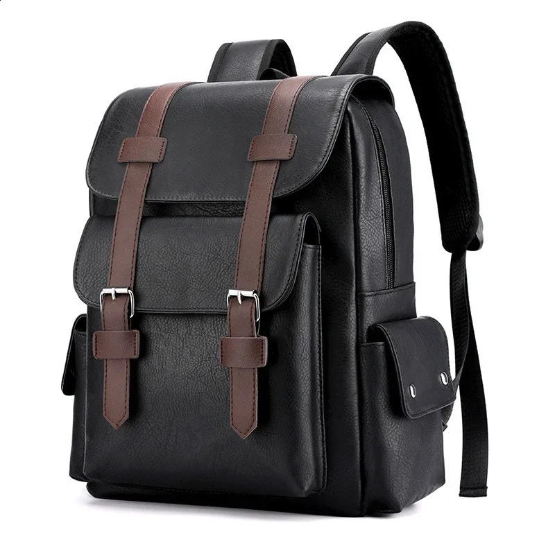 leather Backpacks Travel Multi Male Mochila Vintage Camouflage Style Unisex 15.6 Laptop Woman School Bag Hasp College Style 250122