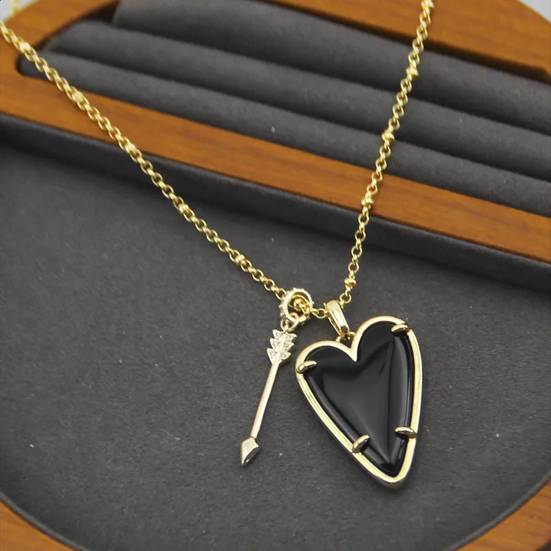 KS European and American Retro Simple and Versatile Daily Classic Unique Heart-shaped Necklace 250117