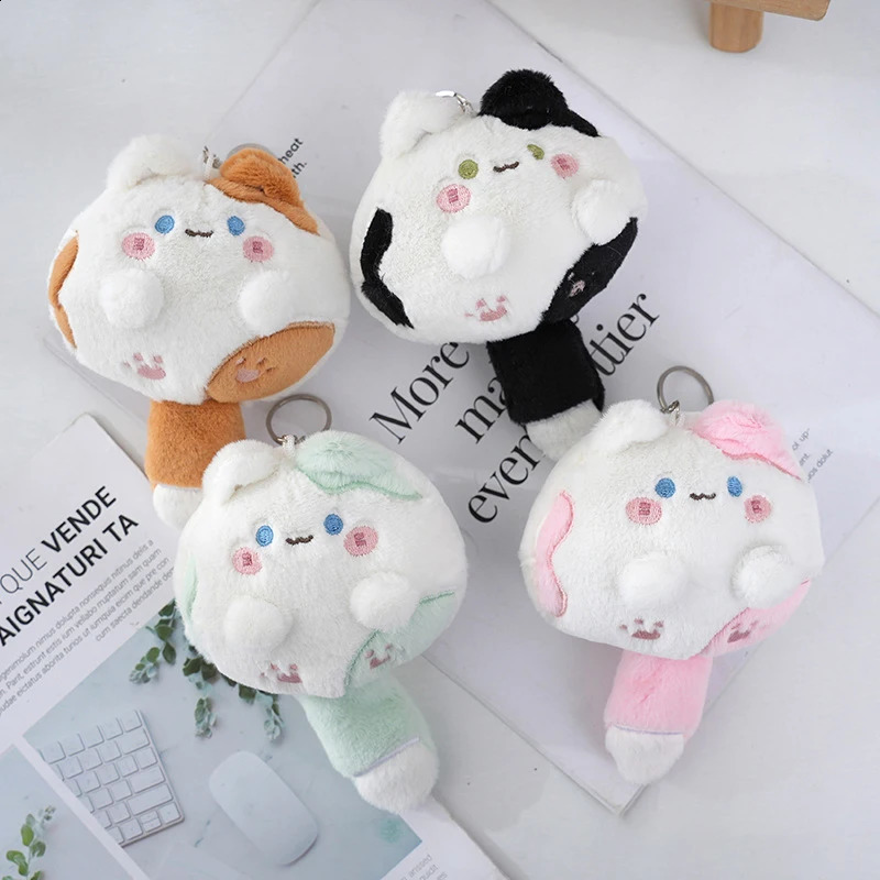 Kawaii Long Tail Cat Plush Doll Pendant Cute Soft Stuffed Keychain High Quality Lovely Gift Bag Decoration Car Key Accessories250114