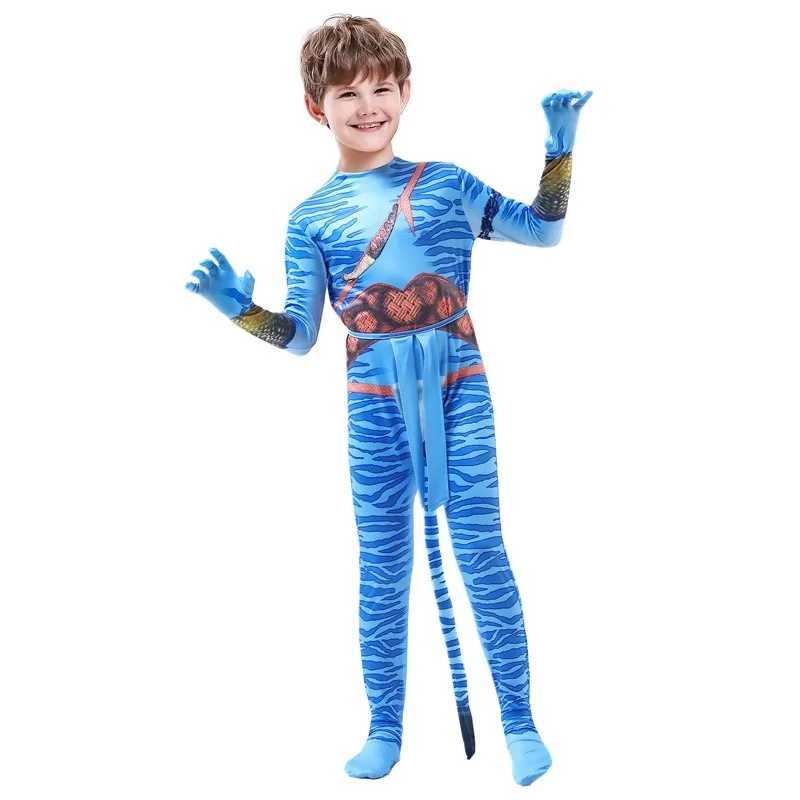 Halloween cosplay Avatar 2 childrens clothing stage clothing hero adult clothing one piece tight fitting clothing W250117