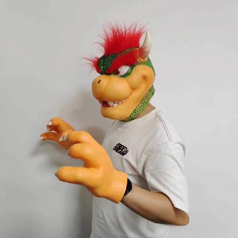Bowser cosplay props latex facial masks anime Halloween party cosplay masks gloves props adult clothing accessories gifts W250117