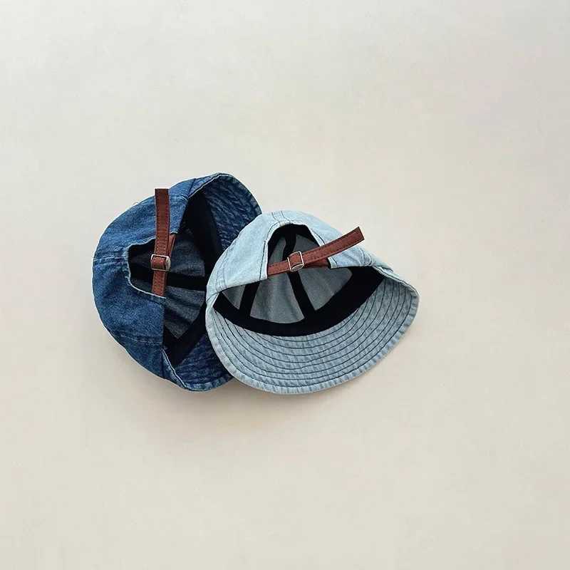 1-4 year baby baseball cap retro denim solid color mountaintop hat suitable for young boys and girls spring and autumn soft children bean baby clothin