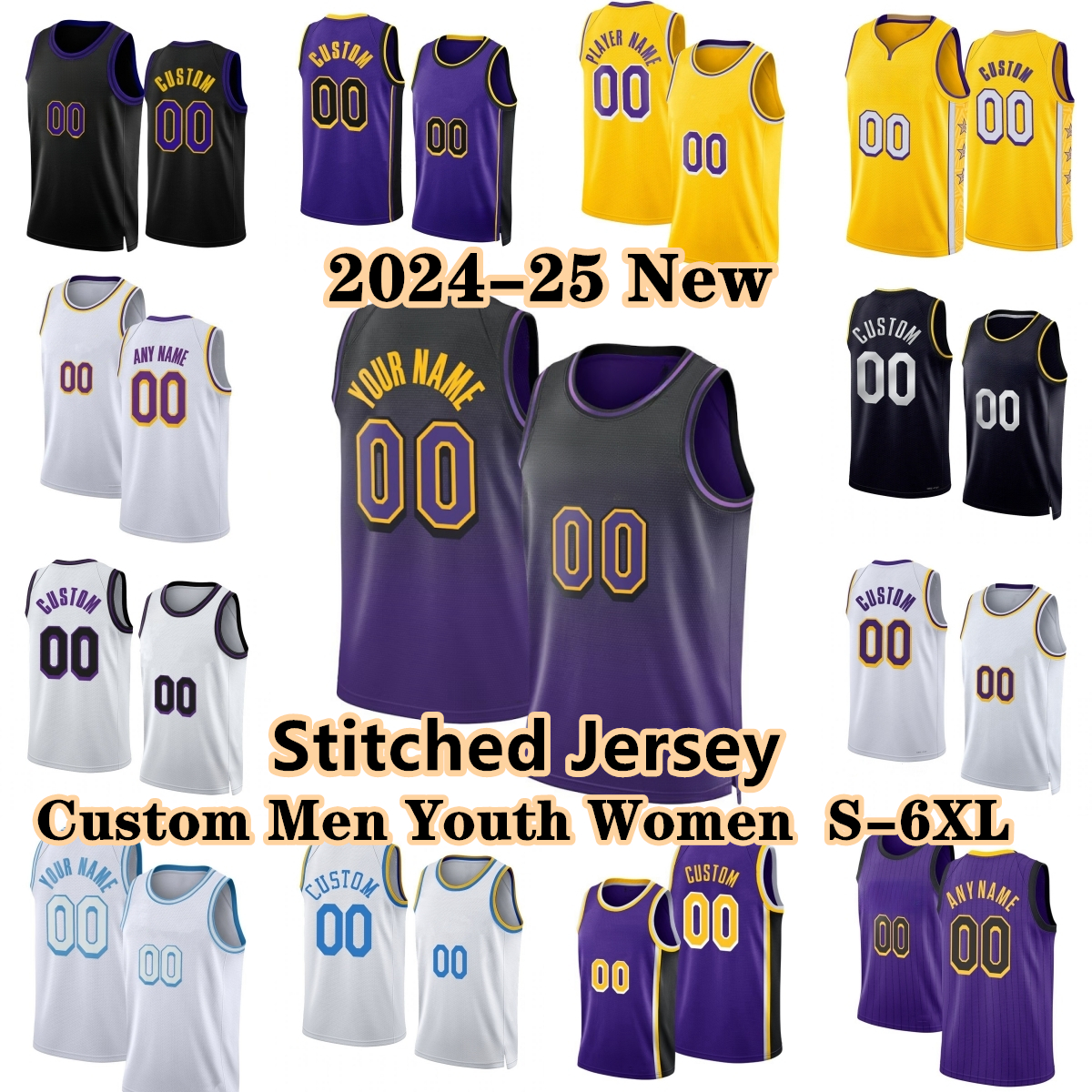 2025 New City Basketball Jerseys Doncic Stitched James Hachimura Dorian Finney-Smith Austin Reaves Gabe Vincent Maxi Kleber Jarred Vanderbilt Kne