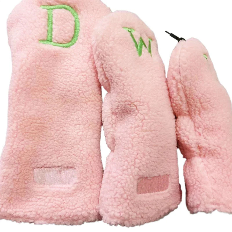 Simple Fashion Golf Driver HeadCover Club Head Protective Covers Pink Color Protector Golf Supplies 250114