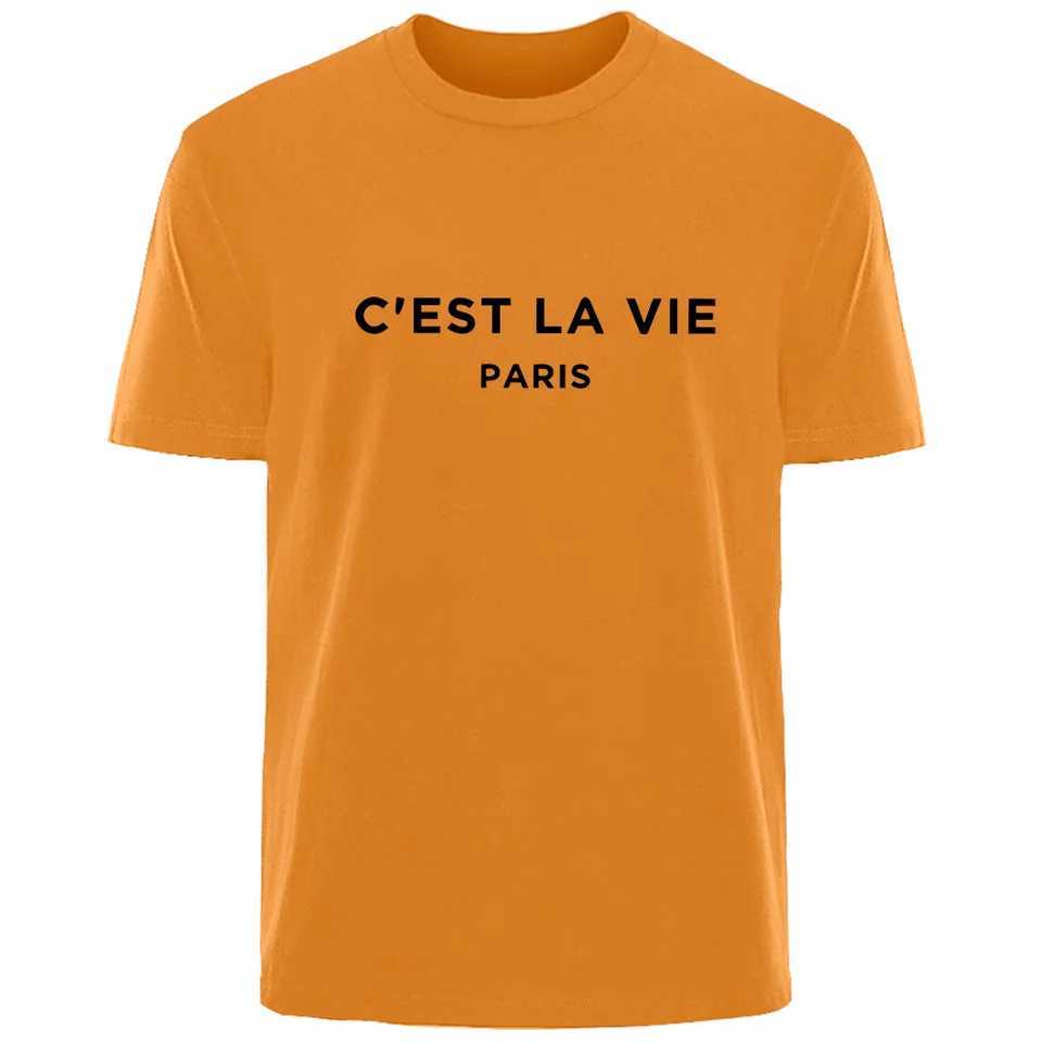 Creative Simple Letter Print High Quality Mens 00% Cotton Breathable Sweat Absorbent T-Shirt Casual Fashion Mens Street Wear W250117