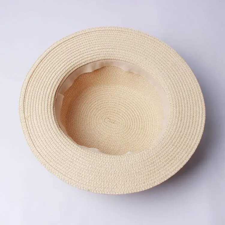 New Summer Parent-Child Bucket Cap Women Sun Visor Bowknot Straw Hat Girls Outdoor Beach Travel Sunshade Wide Cap T250121