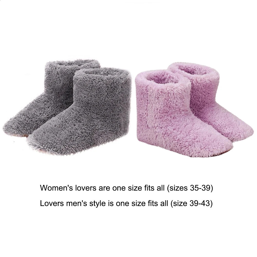 Women Men Rechargeable Foot Warmer Washable USB Heated Shoes Heated Booties for Cold Weather 250120