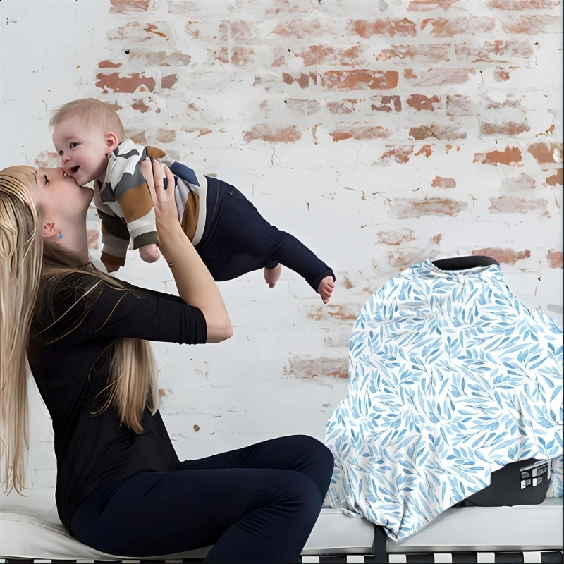 Baby Nursing Cover Breathable Breastfeeding Cover Baby Feeding Blanket Privacy Apron with Printed Pattern Stroller Cover 250120