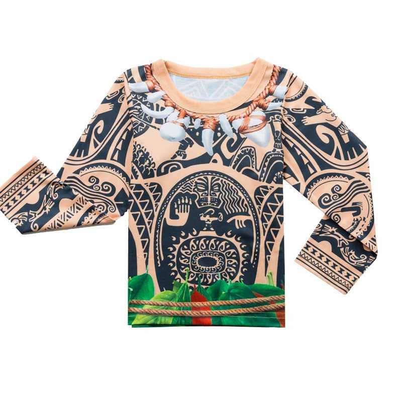 Kids Halloween Maui Tattoo Costume Party Cosplay Pacific Princess Dress Anime Cartoon Role Play Outfits W250117