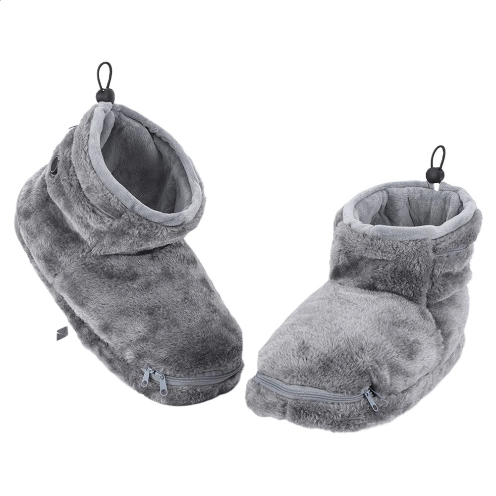 USB Heater Foot Shoes Winter Warm Snow Boots Comfortable Plush Warm Electric Slippers Electric Heated Shoes for Women Men 250120ww