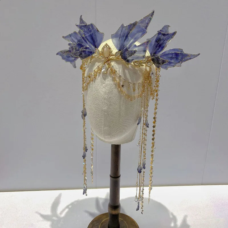 Elf Mermaid Hair Crown Hair Accessories Antique Fringed Western Regions Princess Jewelry Set 250120