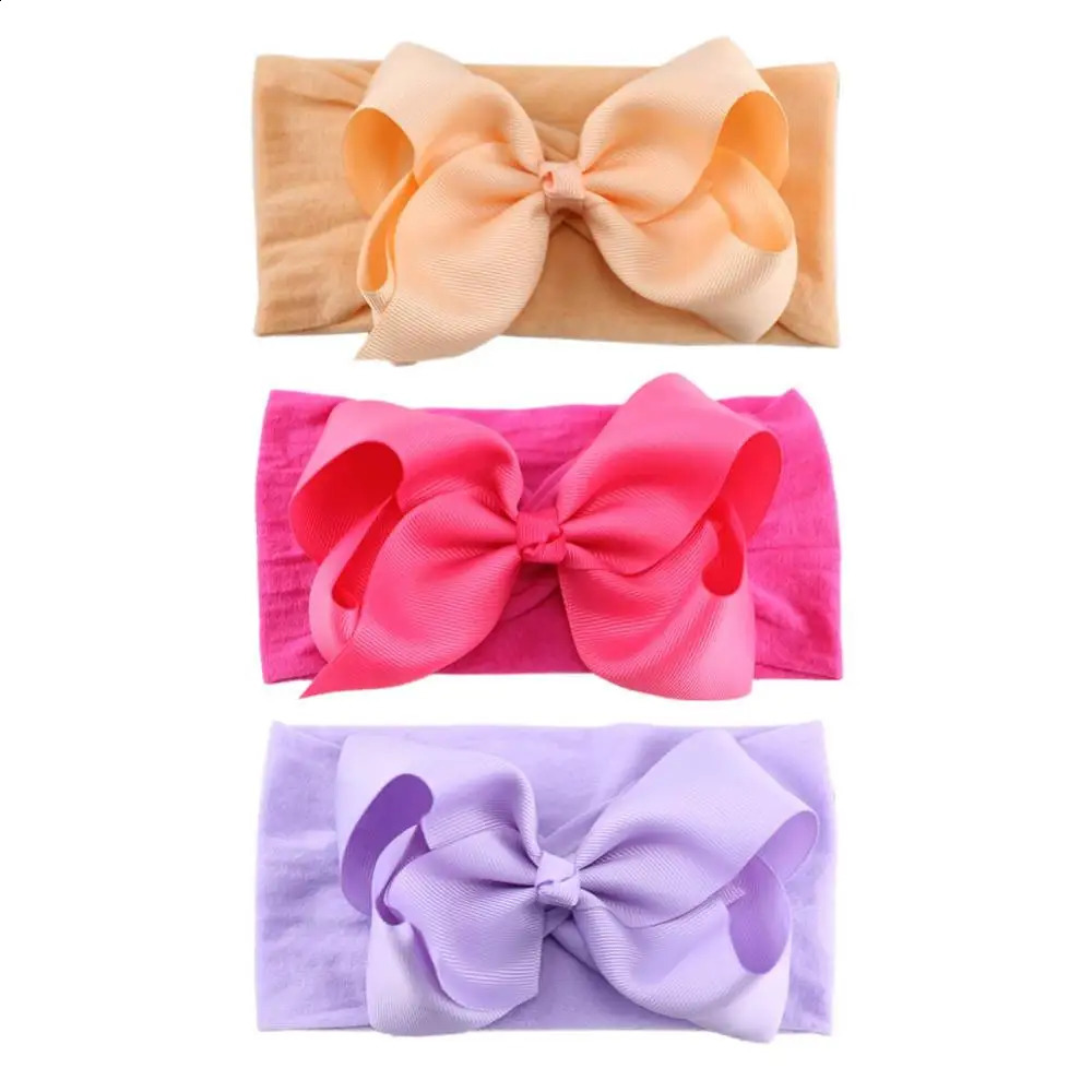20 Pieces 6 Inch Soft Elastic Nylon Headbands Hair Bows Headbands Hairbands for Baby Girl Toddlers Infants borns 250120