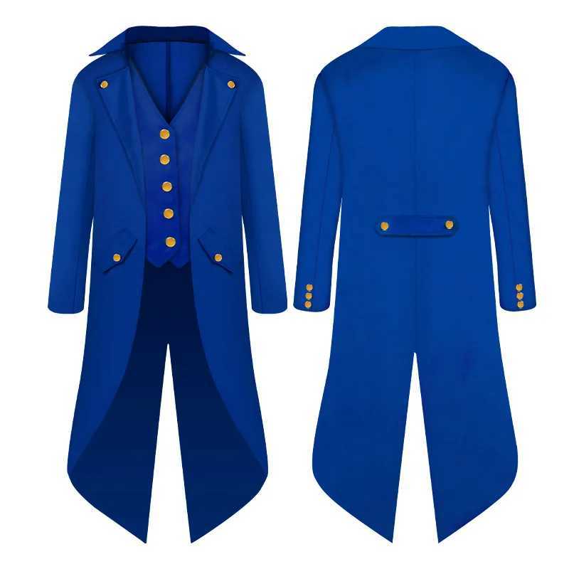 Kids Medieval Victorian Costume Tuxedo Gentlema Tailcoat Gothic Steampunk Trench Coat Frock Outfit Overcoat Uniform For Boy W250117