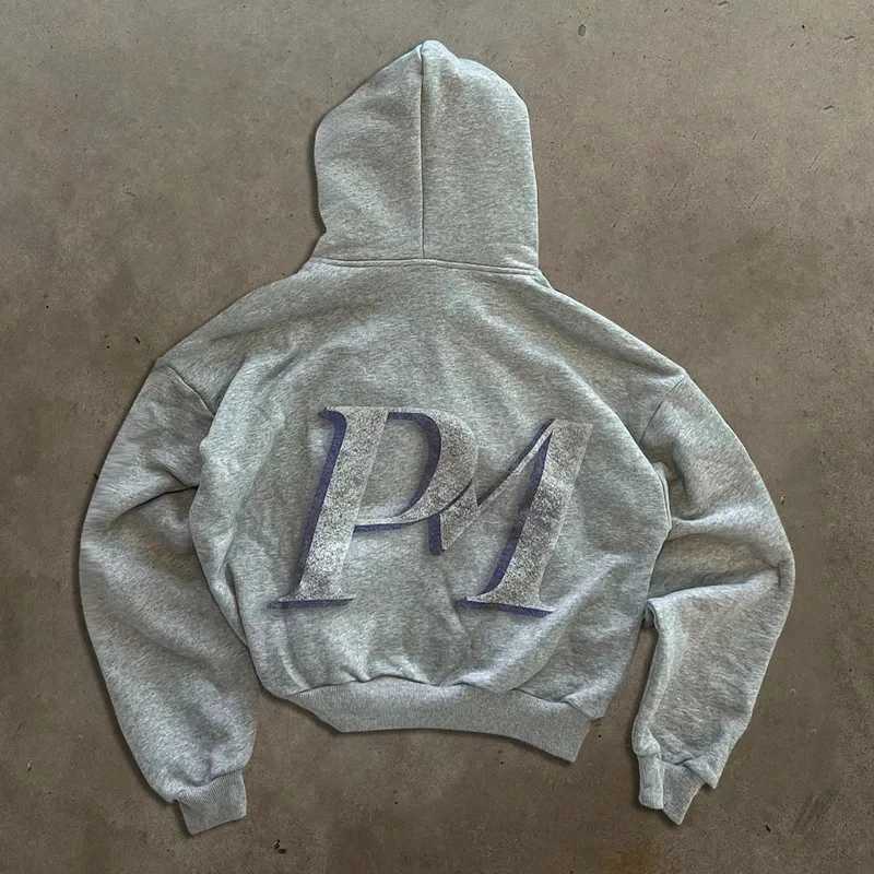 Y2K retro autumn hoodies for men and women printed personalized patterns street style street hooded cardigan long sleeves W250117