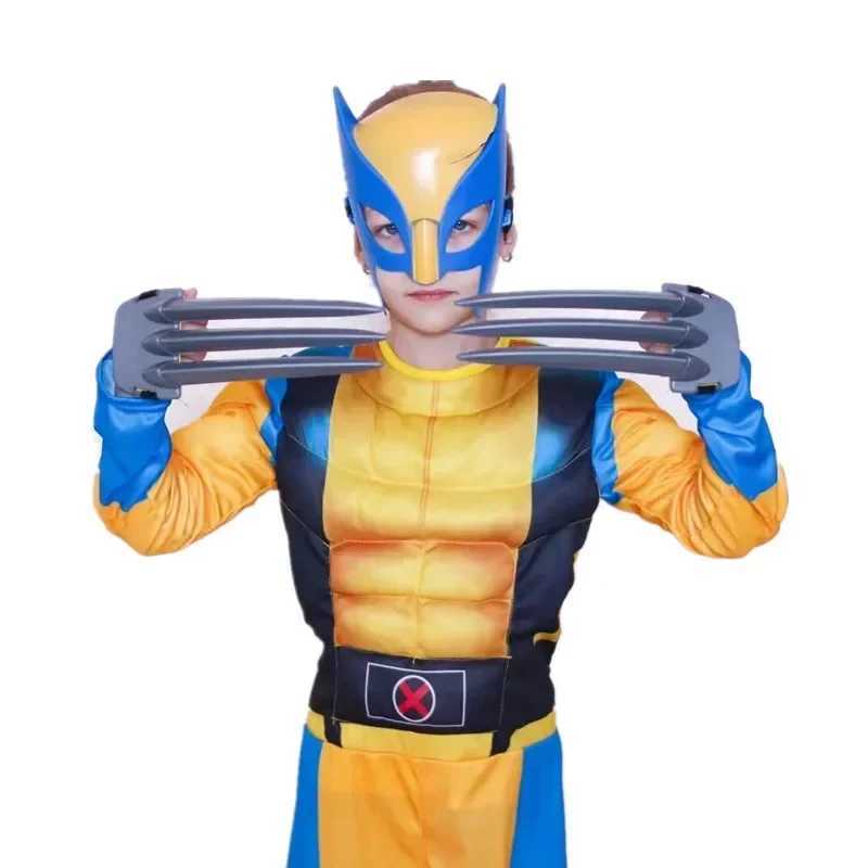 Pectoral Jumpsuit Movie Superhero Cosplay Mask Costume Halloween Carnival Party Performance Costume W250117