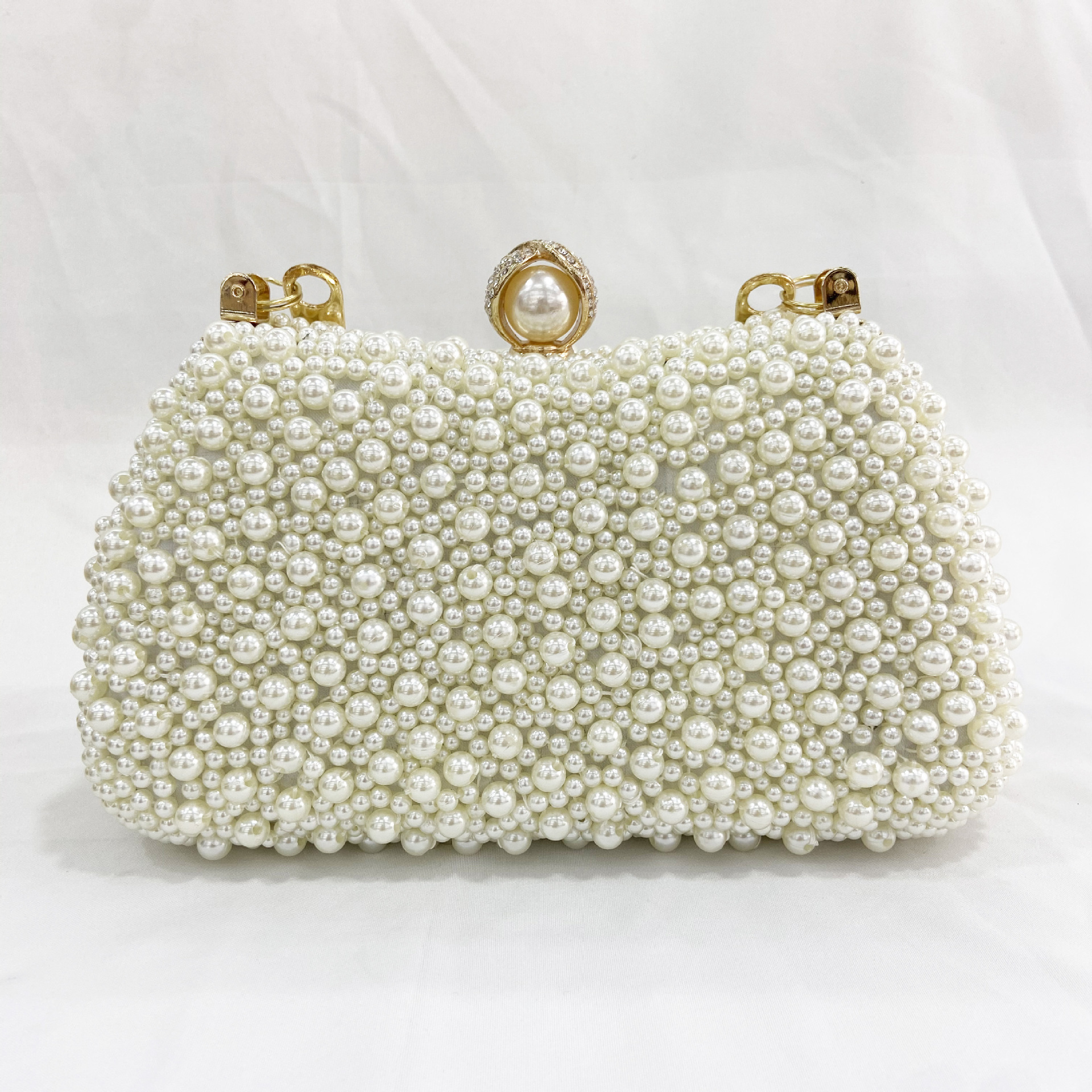 Pearl Handheld Style Single Shoulder Beaded Women's Banquet Cheongsam Evening Dress Bag