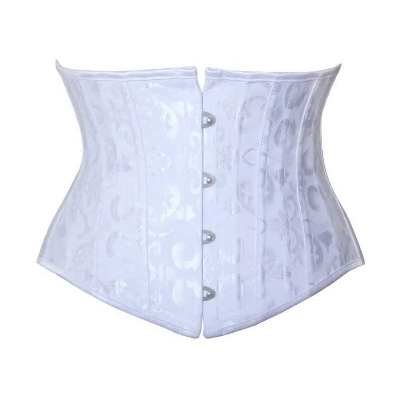 23cm Short Torso 24 Spiral Steel Boned Corset Floral Slimming Waist Shapewear Jacquard Underbust Corset Gothic Busiter 8130 W250120