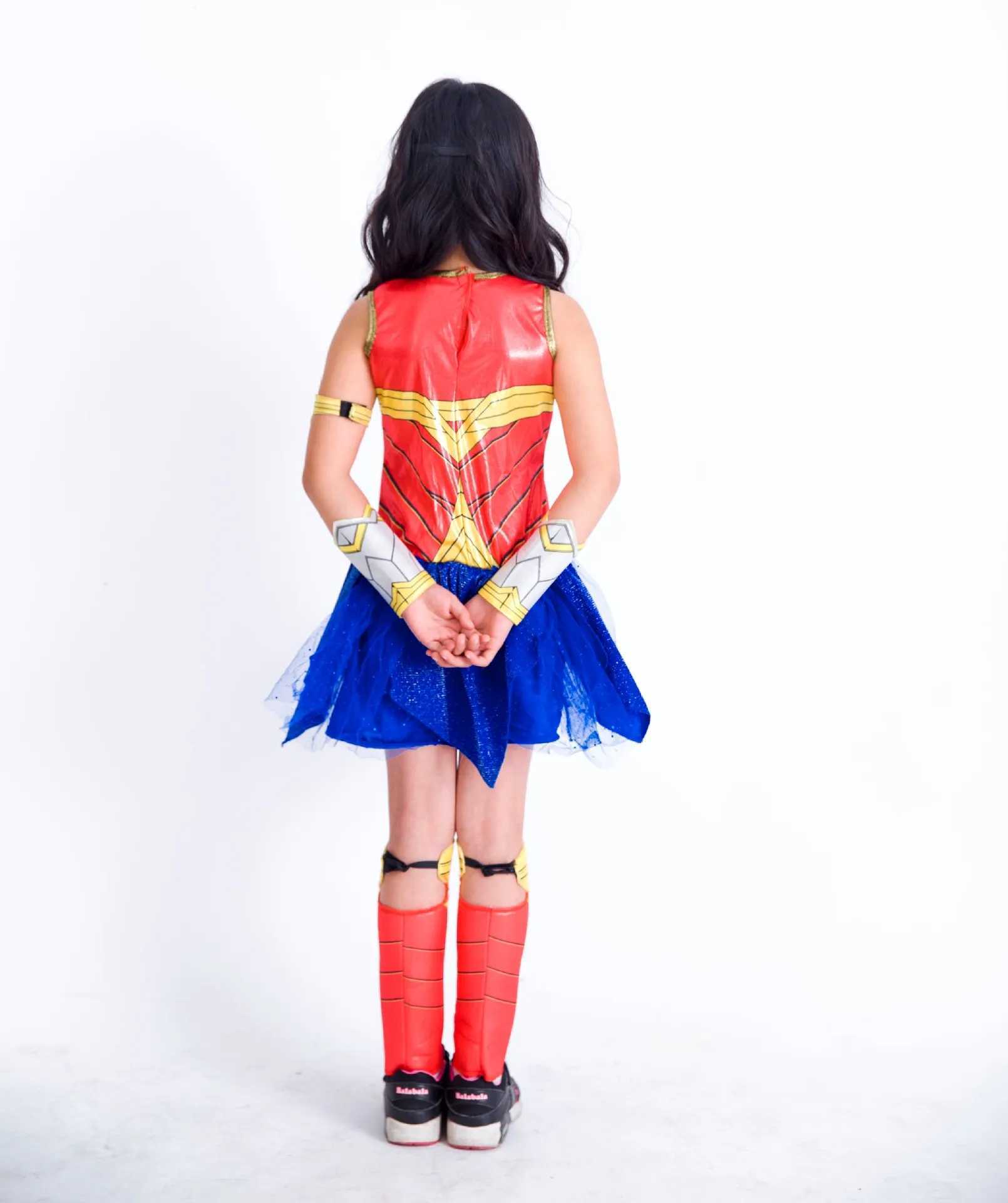 Childrens Miracle Girl Role Playing Fancy Dress Super Girl Halloween Purim Party Fantasy Costume W250117