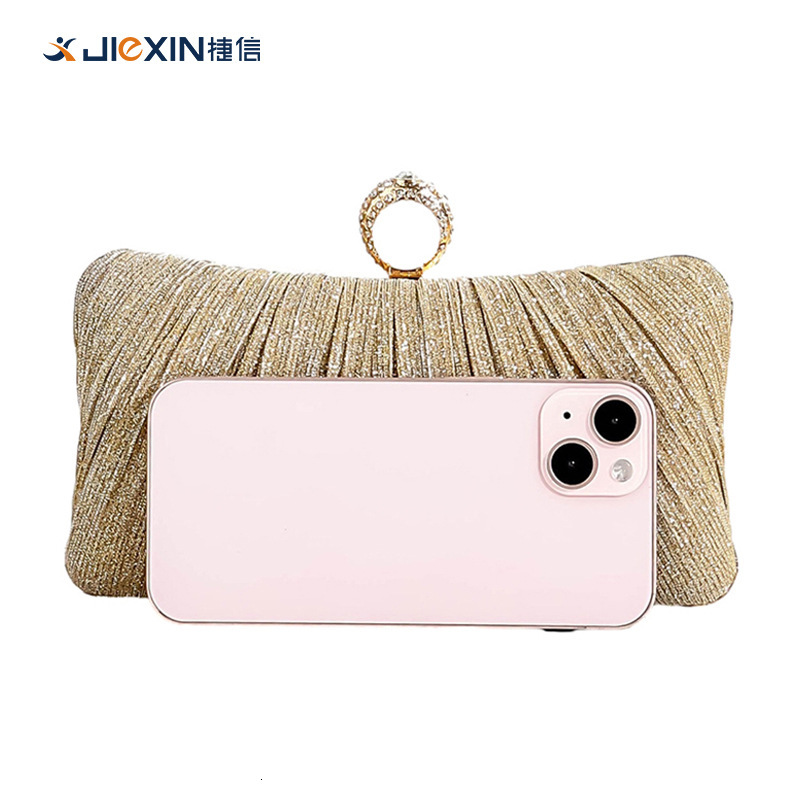 Folded Handheld Evening New Chinese Style Banquet Women's Oblique Cross Hundred Pleated Dress Qipao Bag