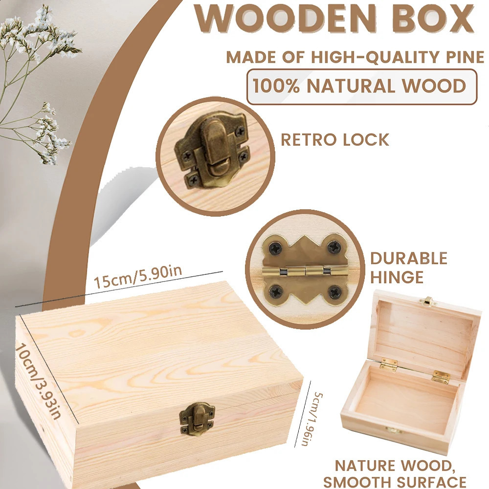 Personalized Baby Gift Keepsake Box Custom Memory Box Flower Letter Print Wooden Box born Shower Gift Baby Birth Stats Box 250120