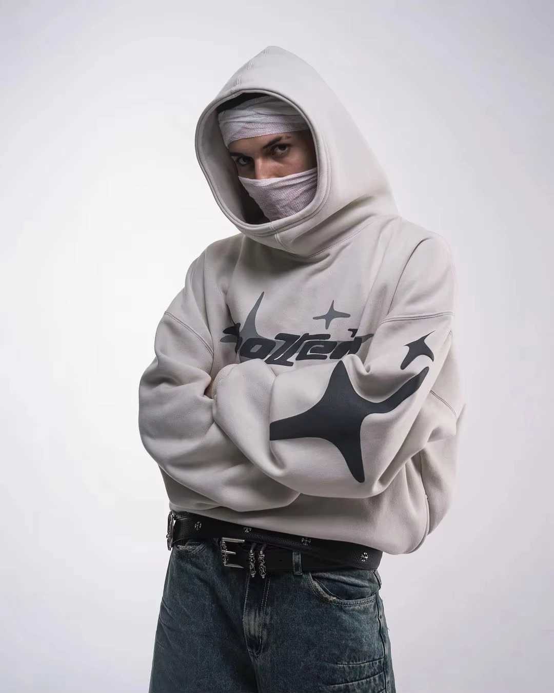 American Fashion Trend Joker Fleece Thick Hoodie Men Street Y2K New Hip Hop Sell Loose Sweatshirt Couple Casual Warm Punk Hoodie W250117