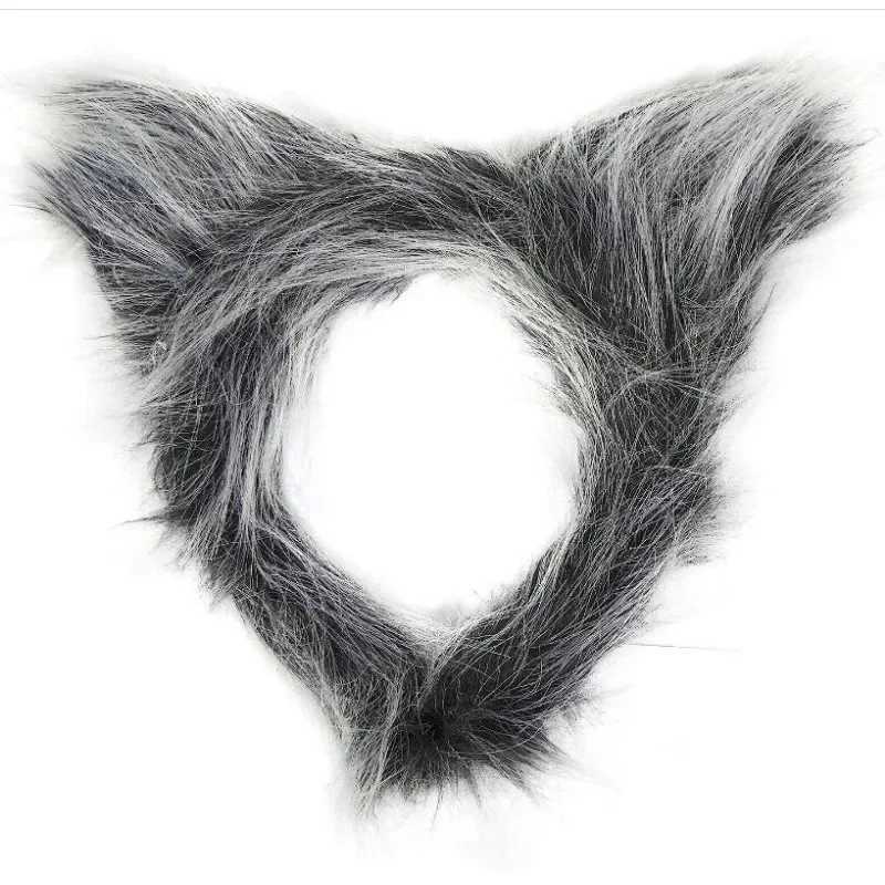 Girls Wolf Ear Headband Tail Skirt Mask Suit Wolf Cosplay Costumes Children Stage Costume Birthday Gift Halloween Animal Dress W250117