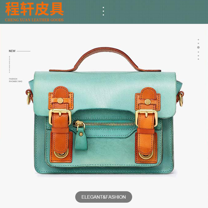 Crossbody Genuine Leather British Personalized Handheld Women's Fashion Small Commuter Shoulder Bag