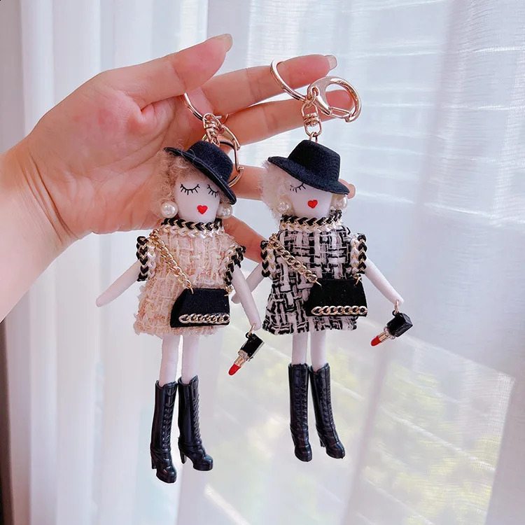 Cute Plush Doll Keychain for Women Girl Dolls Pendant Key Chain Bag Keyring Jewelry Gifts250114