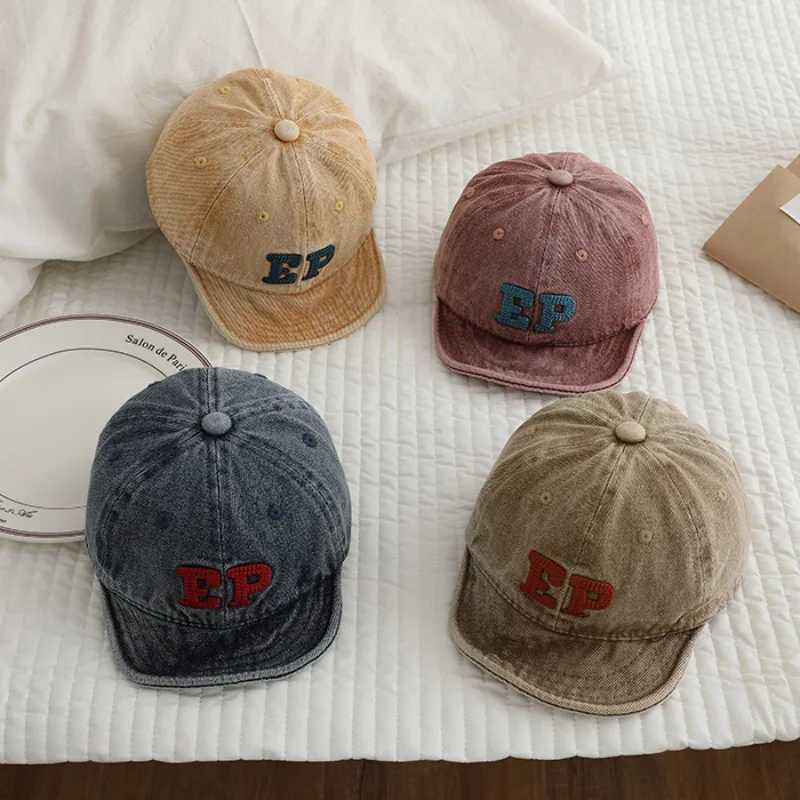 Spring Autumn Baby Hat Retro Letters Embroidery Toddler Baseball Caps Fashion Newborn Casual Sun Hats Baby Girl Boy Peaked Cap M250121