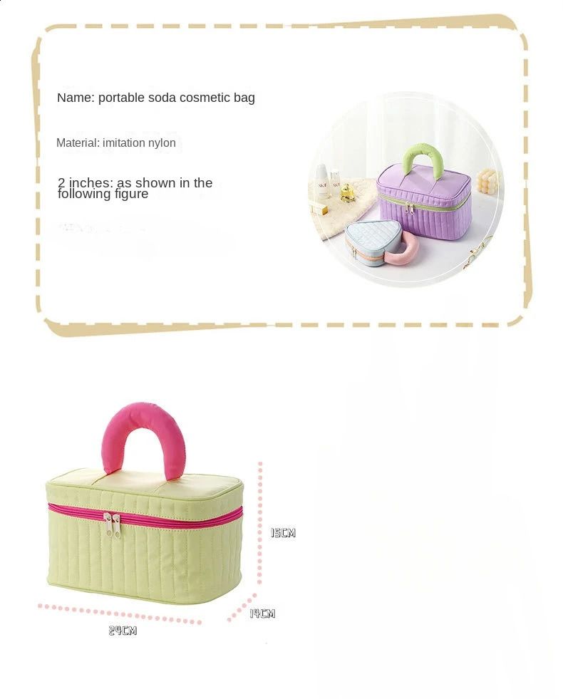 Fashionable and Practical Grid Cosmetic Organizer Bag for Traveling 250120