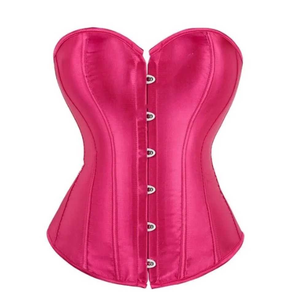 Sexy Satin Corsets Bustiers For Women Vintage Corset Top Plus Size Black Victorian Corset Costume for Wedding Pink Gold Red Blue W250120