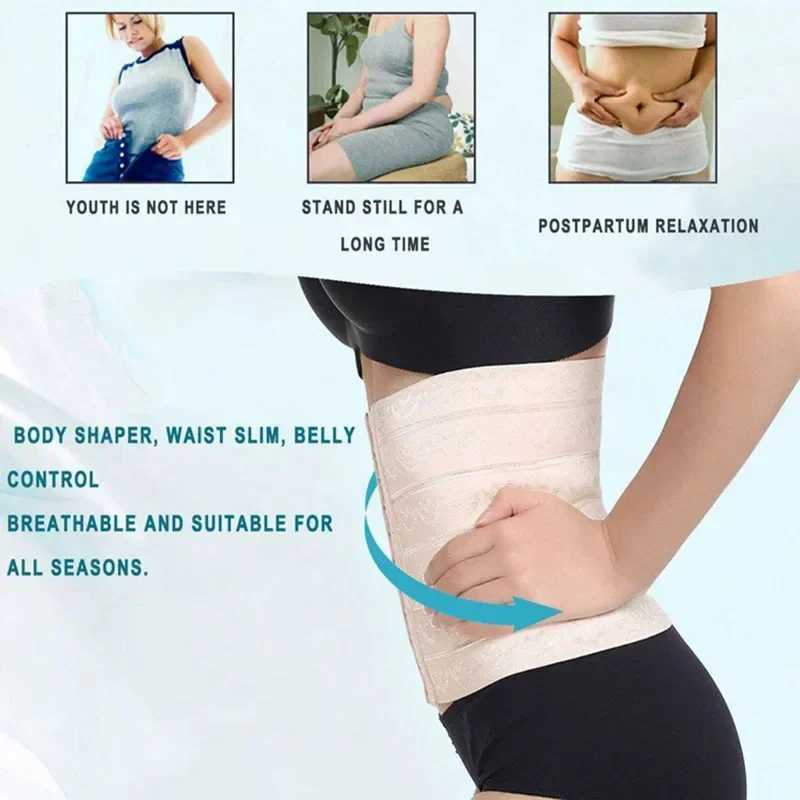 21Cm Postpartum Belt Women Waist Slim Body Shaper Breathable Puerperal Waist Cincher Corset Waist Trainer Slimming Belt W250120