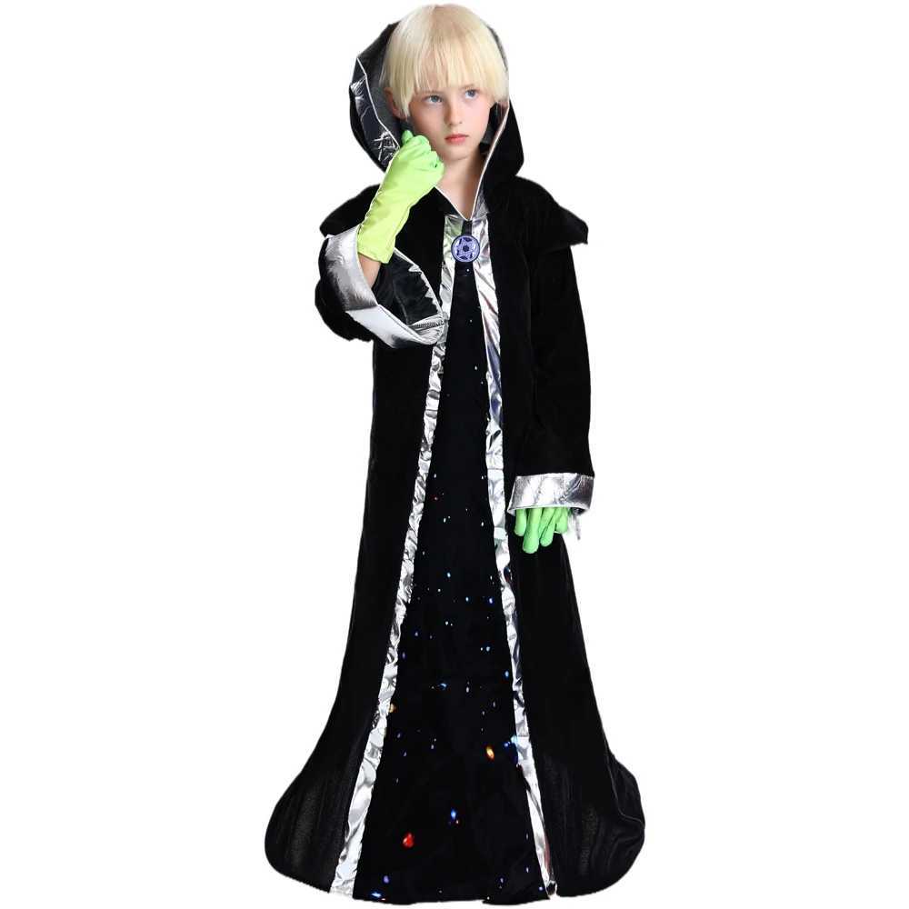 Memune Exclusive Kids Unisex Funny Deep Space Alien Lord Scary Halloween Carnival Theme Party Fancy Costume W250117