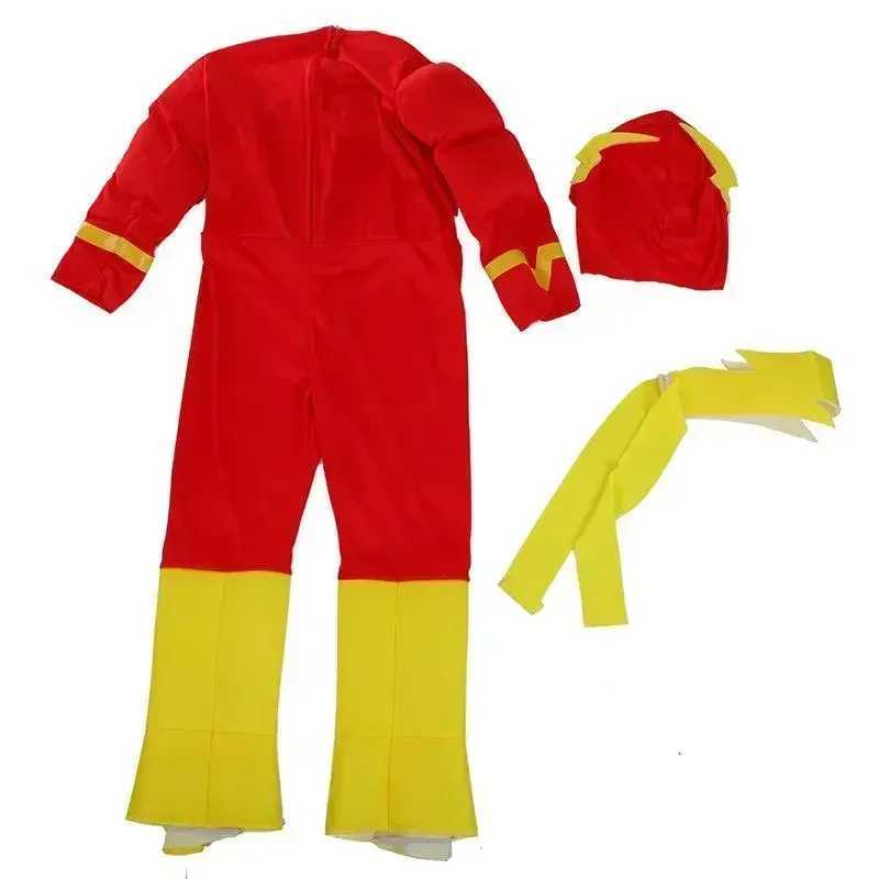 Childrens Full Body Jumping Set Muscle Childrens Set 2024 New Halloween Superhero Flash Role Playing Costume W250117