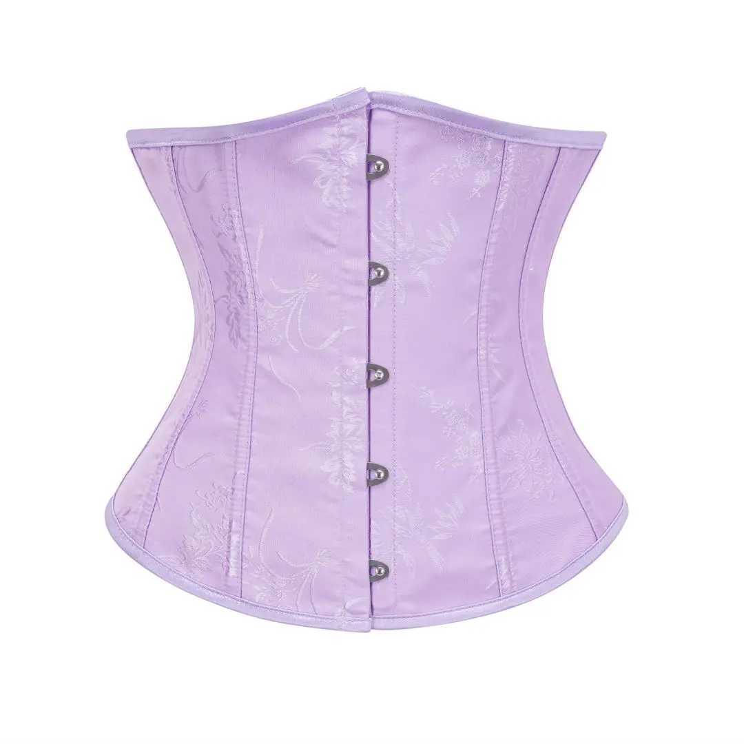 Sky Blue Jacquard Steampunk Underbust Corset Shapewear Women Tummy Control Waist Trainer Sexy Bustiers Corsets Gothic Clothing W250120