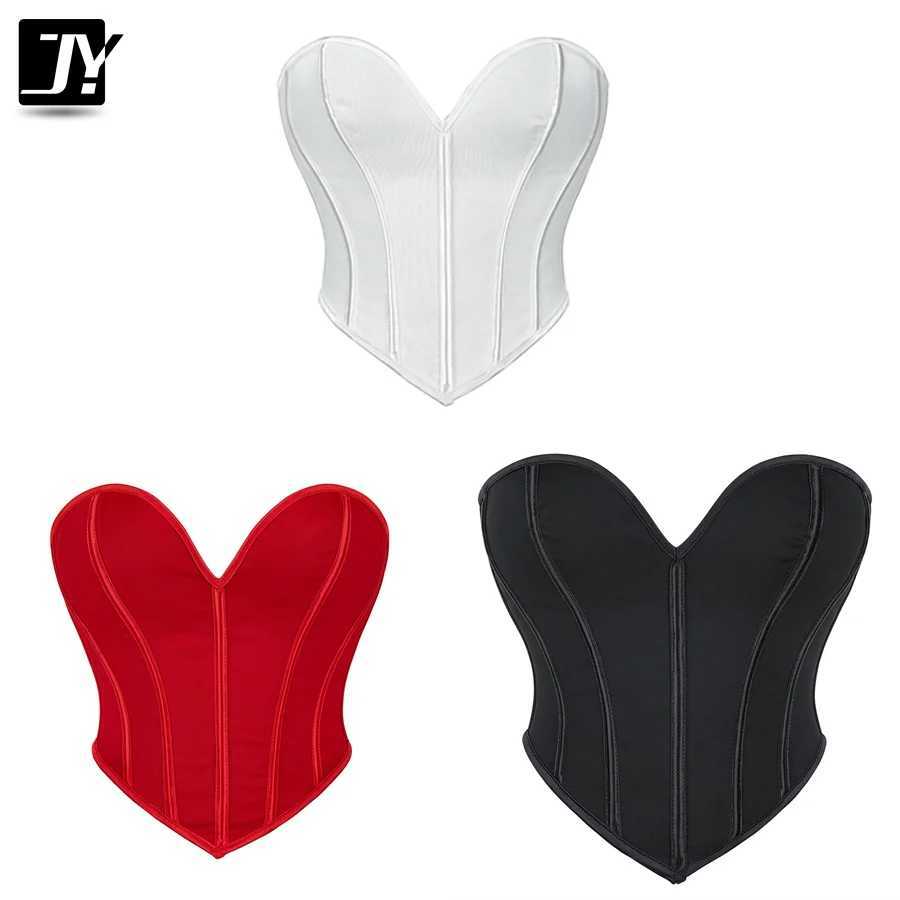 Womens Sexy Sweetheart Neck Crop Tube Tops Strapless Bustier Cami Lace Up Overbust Corset Top Short Torso Corset Body Shaper W250120