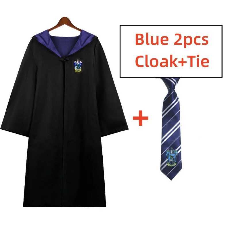 Adult Childrens Cloak Halloween Cosplay Costume Scarf Tie Movie Harris Magic Robe Wizard School Boys Girls Party Prop Suit W250117
