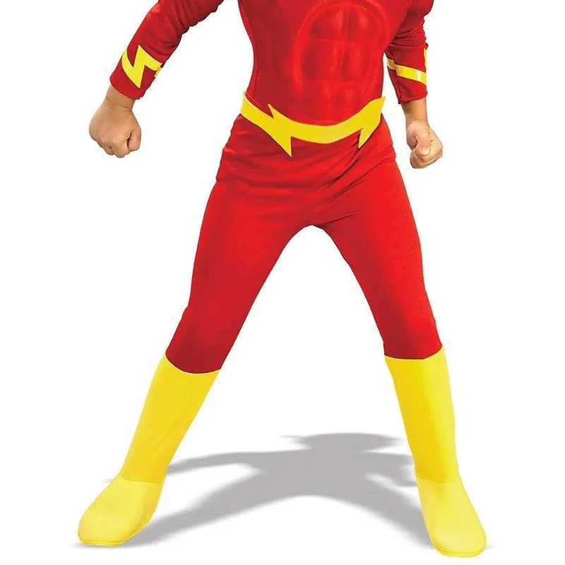 Boys Girls Children flash Costume Fancy Cloth Kids Fantasy Comics Movie Carnival Party Halloween Cosplay Costumes W250117