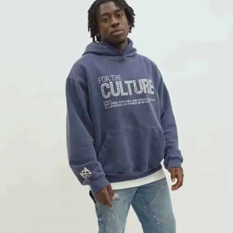 2024 Gothic Vintage Y2k Mens Hooded Diamond Print Design Hooded Sweatshirt American Style Couple Pullovers Casual Loose Tops W250117