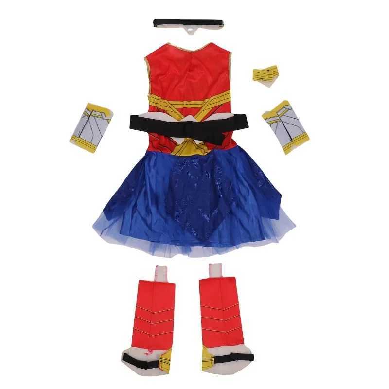 Anime Deluxe Child Dawn of Justice Wonder Woman Girl Superhero Halloween Cosplay Fantasy Fancy Dress Costume Cosplay Costumes W250117