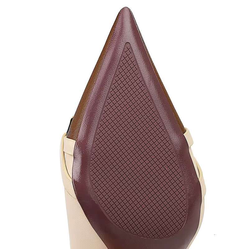 Designer Women 9.5cm Fetish High Wedding Nude Pumps Sexy Lady Replica Metal Chain Stiletto Heels Fashion Prom Shoes