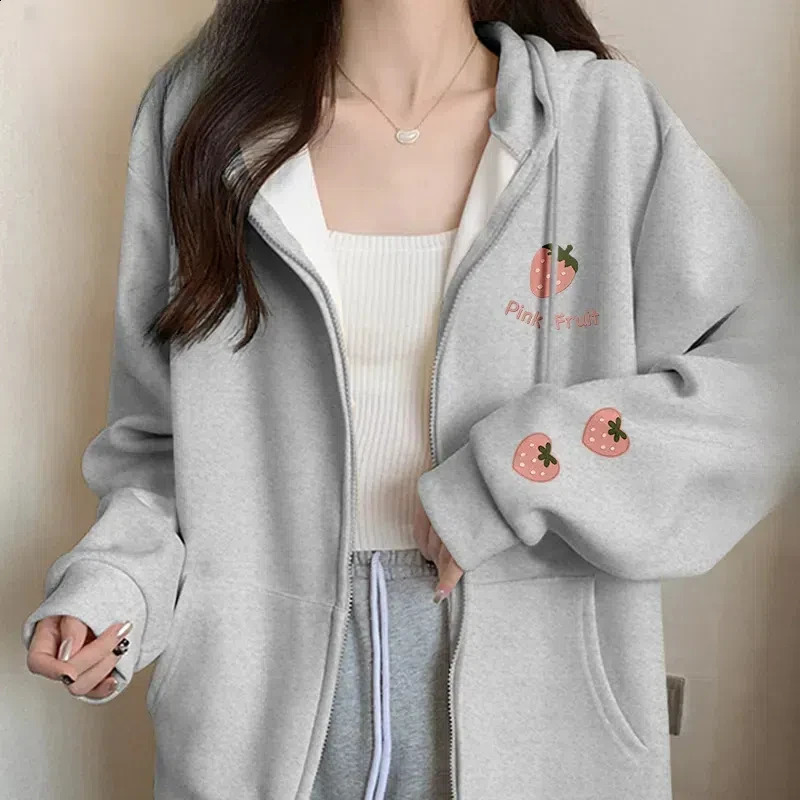 Cute and Lazy Style Hoodie for Women Small Stature College Trend Front Shoulder Top Early Spring Korean Version Cardigan Clothes 250110