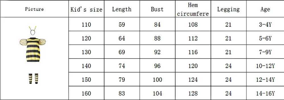 Bee Costume Kids Halloween Cosplay Set Bee Dress with Wings Heandband Leg Sleeves and Hair Hoop for Stage Show Dress Up W250117