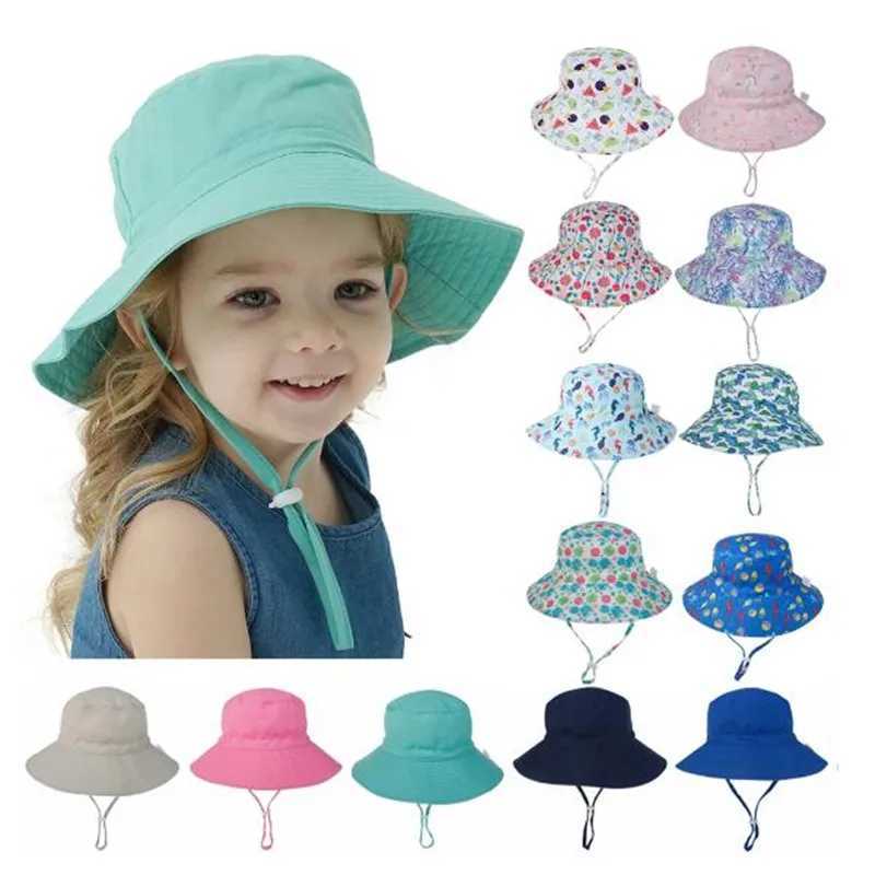 Summer Baby Sun Hat Baby Sun Hat for Girls and Boys Outdoor Anti UV Kids Beach Caps Bucket Cap T250121